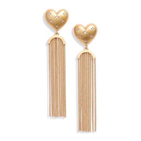 KATE SPADE • My Precious Heart Fringe Earrings - Picture 1 of 5